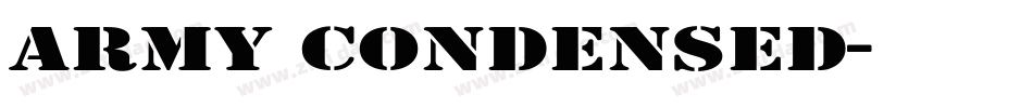 Army Condensed字体转换